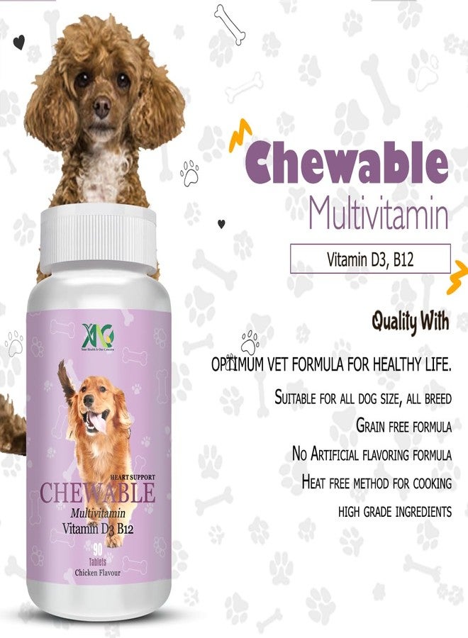 ANC Chicken Flavour Chewable Multivitamin Tablets for Pets with Vitamin D3, B12 (90 Tablet) (Multivitamin Tablet) - Image 5